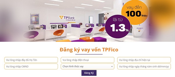 Hướng dẫn cách đăng ký vay tín chấp trên TPFico của TPBank