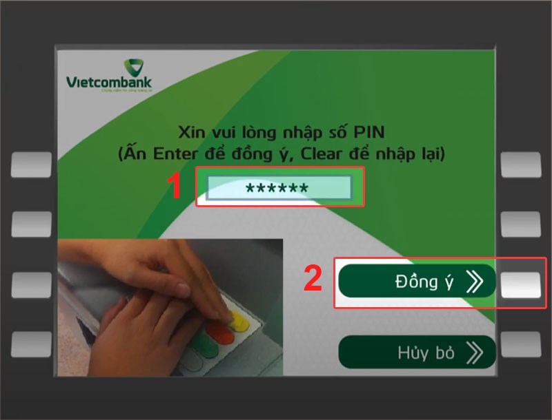 Cách rút tiền không cần thẻ ngân hàng tại cây ATM Vietcombank