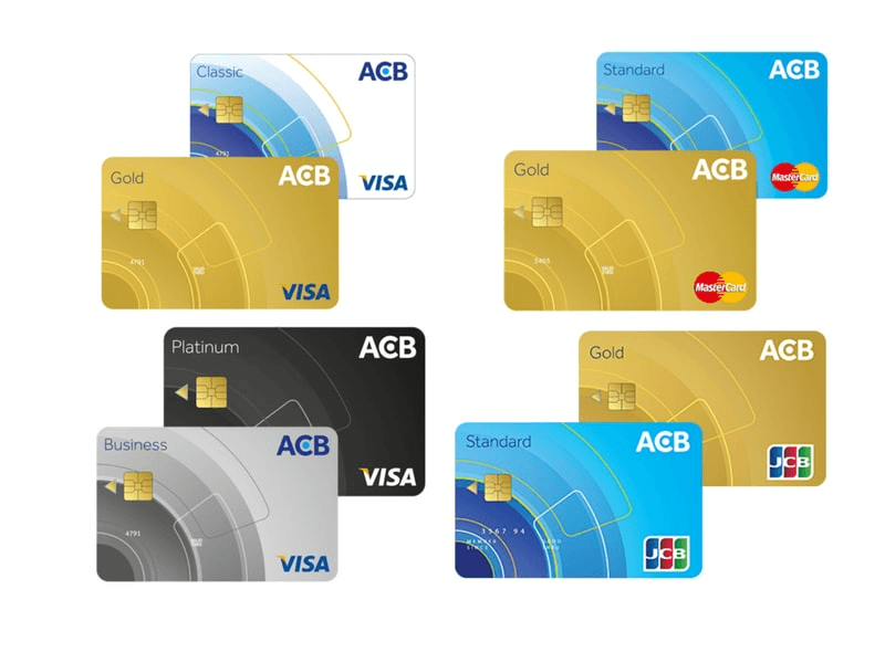 Phân loại thẻ tín dụng ACB