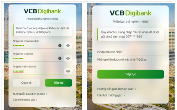 bước đăng ký vay tiền online chuyển khoản ngân hàng Vietcombank