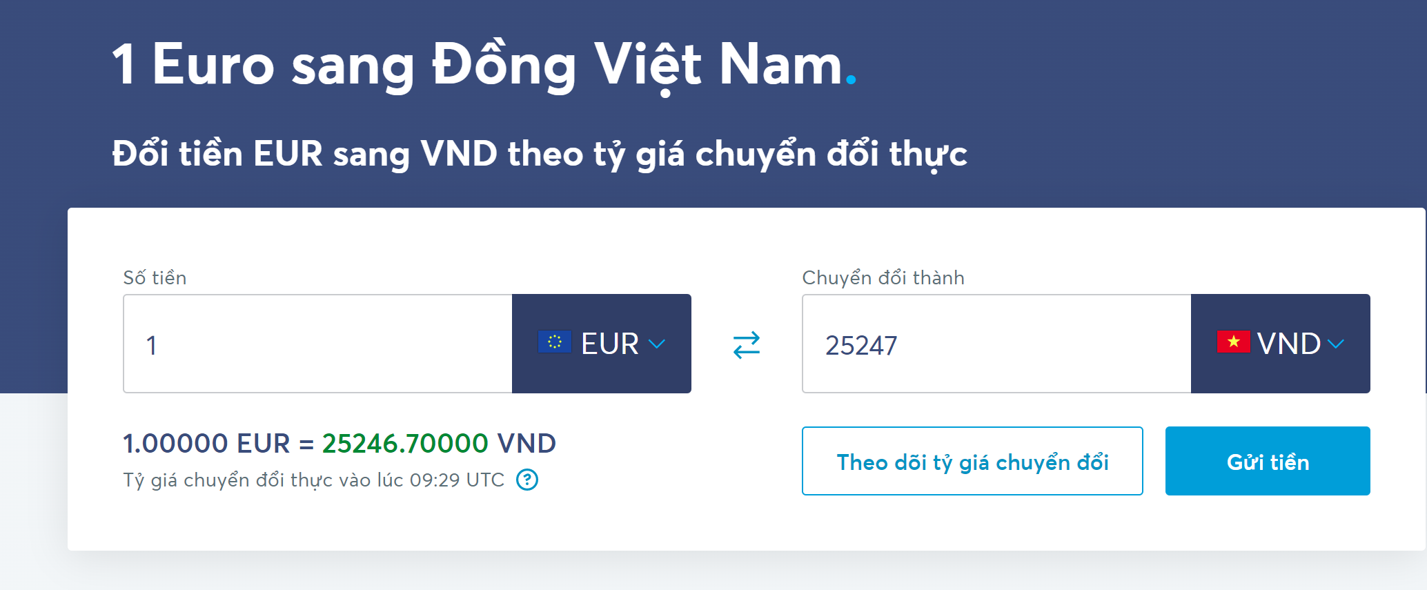 Hướng dẫn tra cứu thông tin tỷ giá 1 Euro bằng bao nhiêu tiền Việt nhanh 1