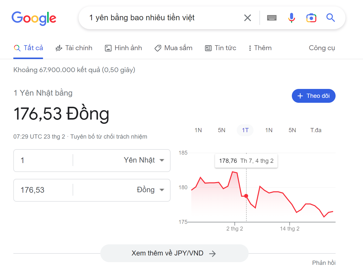 Cách kiểm tra tỷ giá Yên Nhật bằng bao nhiêu tiền Việt VND