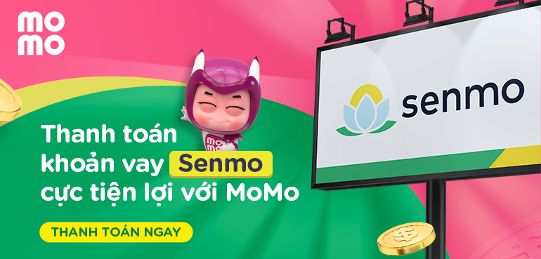 Thanh toán Senmo qua ví điện tử Momo