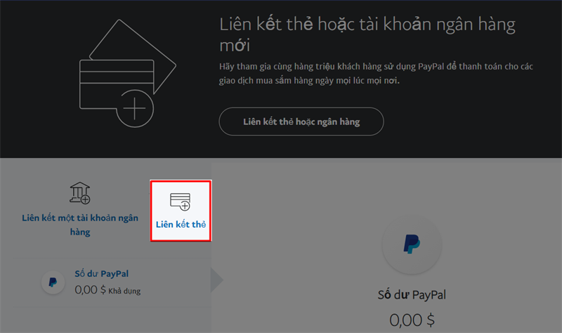 Cách liên kết tài khoản ngân hàng với PayPal