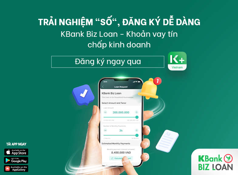 Hướng dẫn đăng ký vay tín chấp ngân hàng Kbank