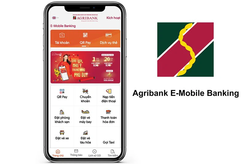 Chuyển khoản qua Agribank bằng app E-mobile Banking