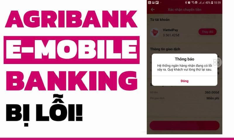 cách khắc phục lỗi E Mobile Banking Agribank không chuyển khoản được