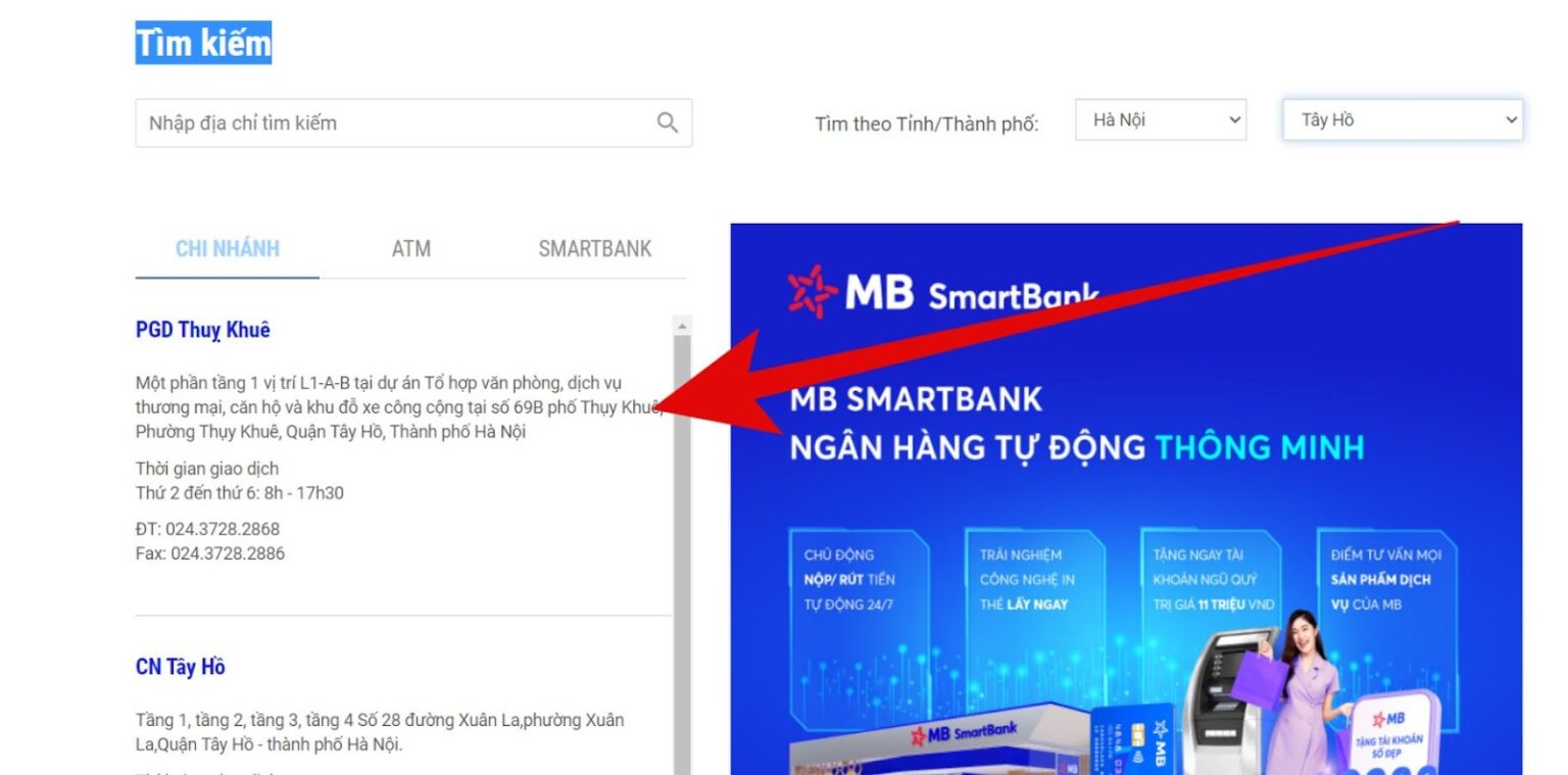 Cách Tra Cứu Chi Nhánh Ngân Hàng MB Bank Nhanh, Chính Xác vaynhanhonline