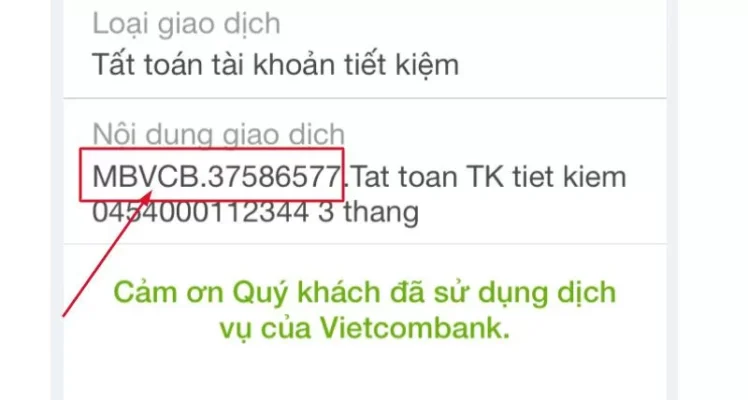 Tra cứu mã giao dịch Vietcombank