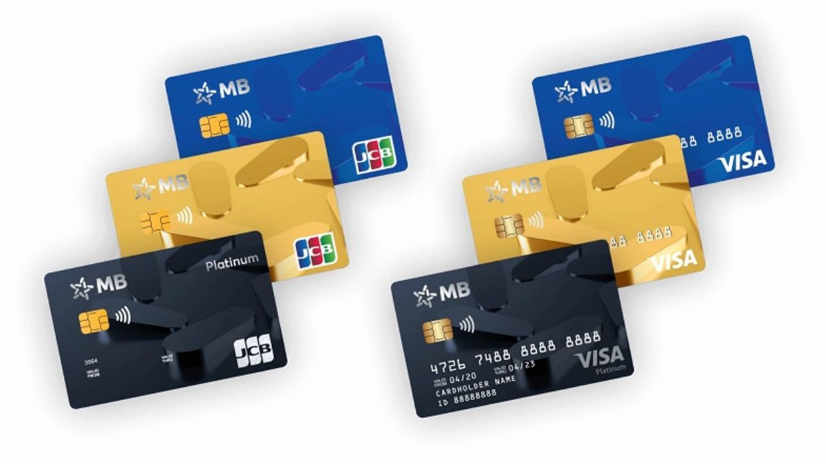 Các loại thẻ tín dụng được phát hành bởi ngân hàng Quân Đội