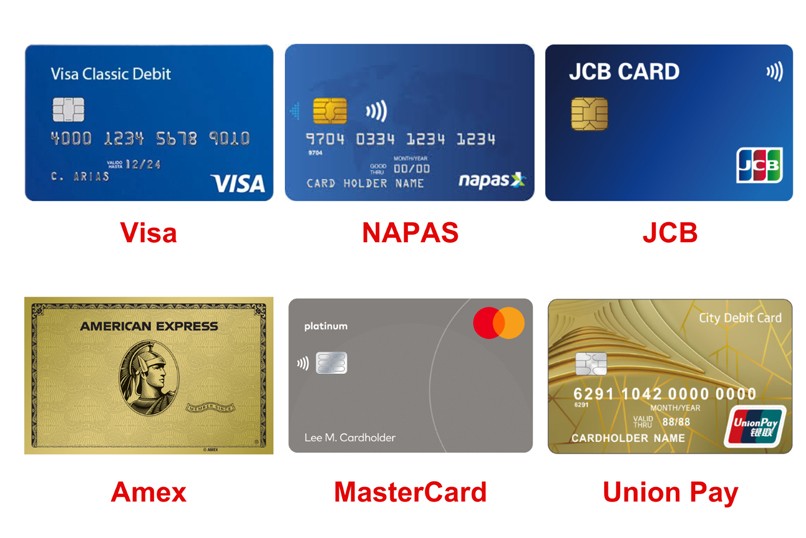 Phân loại thẻ tín dụng theo thương hiệu