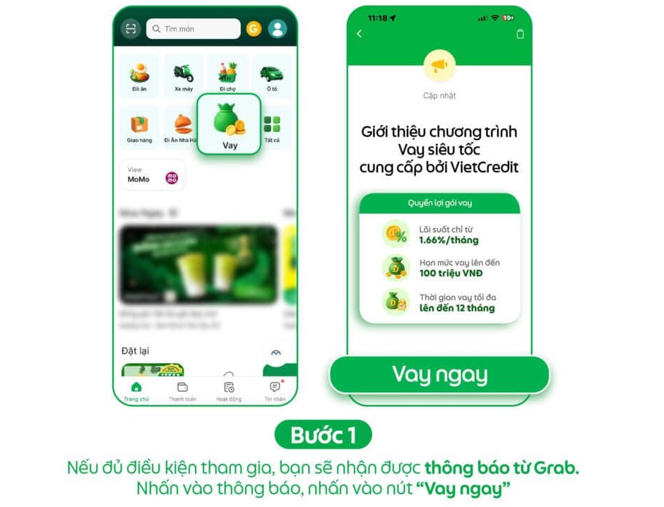 Vay Tiền Qua App Grab Là Gì? Điều Kiện, Lãi Suất & Cách Đăng Ký Mới Nhất 22 Vay tiền qua app grab với gói Vay Siêu Tốc bước 1